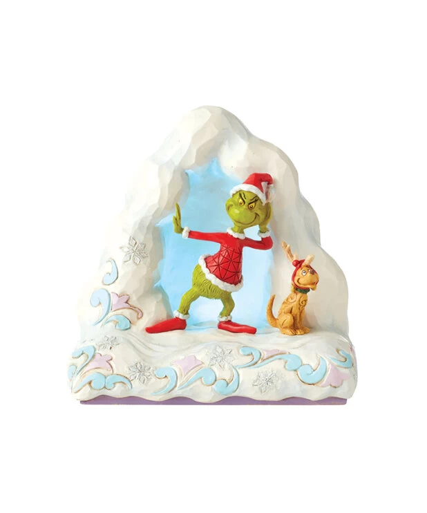 Figurine Le Grinch ( The Grinch ) Grincheux Et Max Sur Montagne Enneigée Illumine 2 Figurine Le Grinch ( The Grinch ) Grincheux Et Max Sur Montagne Enneigée Illumine - Image 2