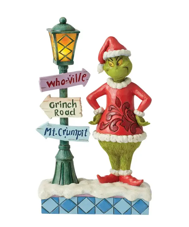 Le Grinch Et Son Lampadaire Illuminé ( Le Grinch ) Figurine Jim Shore 1 Le Grinch Et Son Lampadaire Illuminé ( Le Grinch ) Figurine Jim Shore