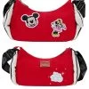 Mickey Velour Rouge Avec Mains ( Disney ) Mini Sac à Main Loungefly