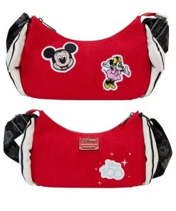 Mickey Velour Rouge Avec Mains ( Disney ) Mini Sac à Main Loungefly