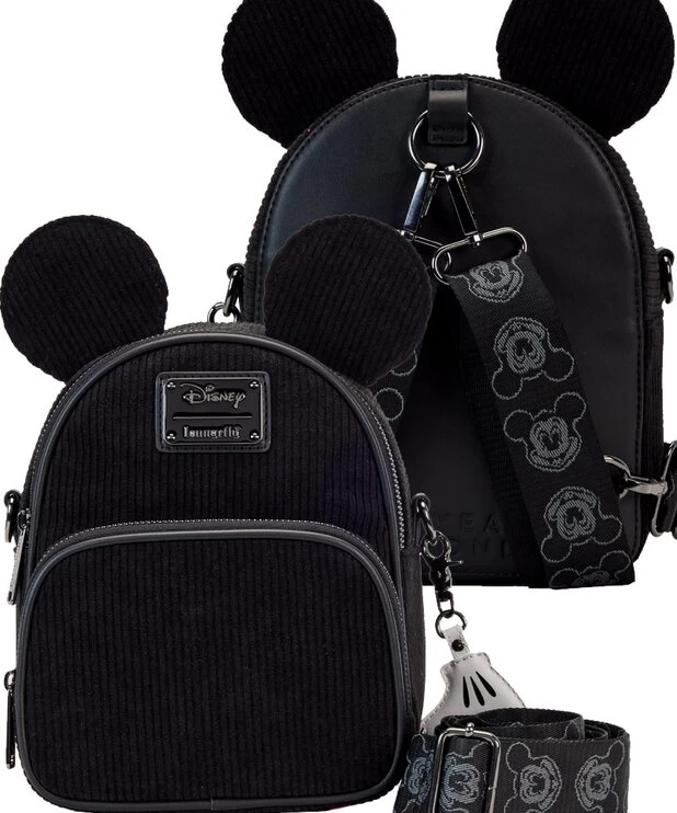 Mickey Velours Noir ( Disney ) Sac à Bandoulière Loungefly 1 Mickey Velours Noir ( Disney ) Sac à Bandoulière Loungefly