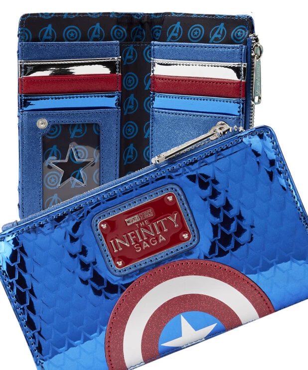 Portefeuille Capitaine América Métallique Loungefly ( Marvel ) 2 Portefeuille Capitaine América Métallique Loungefly ( Marvel ) - Image 2
