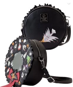 LOUNGEFLY Sac à Main ( Disney L'étrange Noel De Monsieur Jack ) Couronne De Noel Personnages