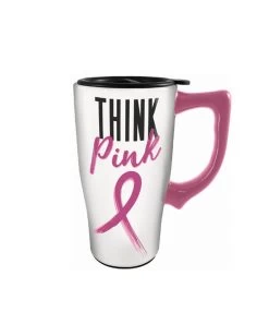 Penser Rose ( Tasse De Transport En Céramique )