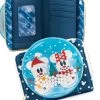 Portefeuille Loungefly Mickey Et Minnie ( Disney ) Bonhomme De Neige Globe