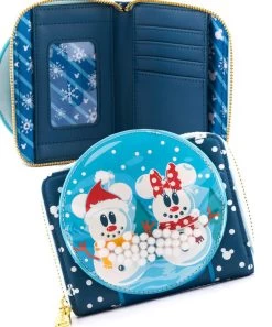 Portefeuille Loungefly Mickey Et Minnie ( Disney ) Bonhomme De Neige Globe