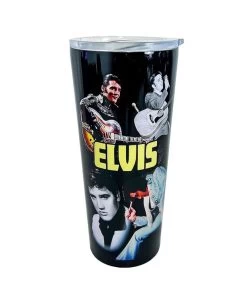 Tasse Avec Couvercle En Acier Inoxidable ( Elvis Presley ) Elvis Concert